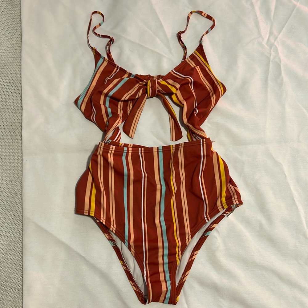 Urban Outfitters Out From Under Cut Out Retro 70s One Piece Swimsuit